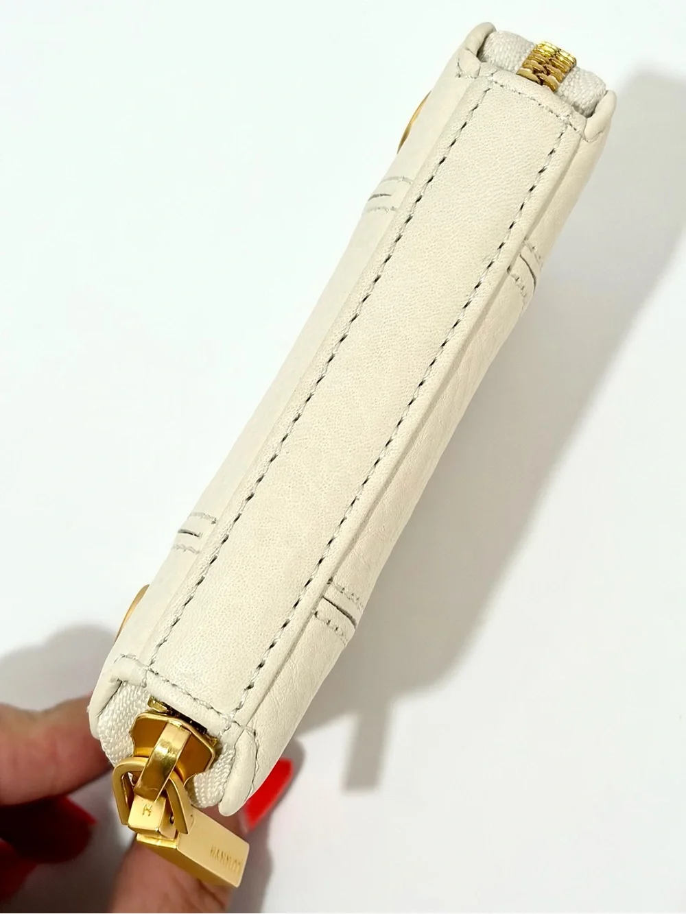 Hammitt 5 North Compact Wallet In Calla Lily With Brushed Gold Hardware Like New